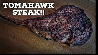 Tomahawk Ribeye Steak - Reverse Seared Tomahawk On A Pellet Grill