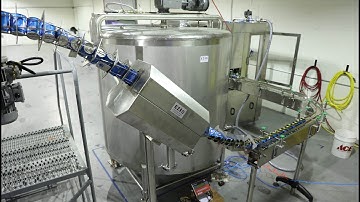 EDP600 Automatic Empty Can Depalletizer Machine and Eziobloc-12/1 Alcoholic Beverage Canning Machine
