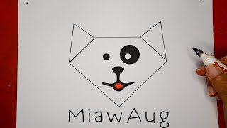 Menggambar Logo MiawAug Youtuber Indonesia