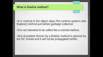 Java Interview Question #1: What is finalize method?