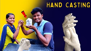 உங்கள் கைகளை சிலையாக செய்யலாம்! 🥰| Hand Casting at Home |  Vijay Ideas