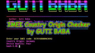 IMEI Country Origin Checker || New Termux Tool || GUTI BABA screenshot 4