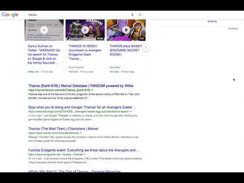 Thanos Easter egg in Google Search - Thanos Easter egg in Google Search
