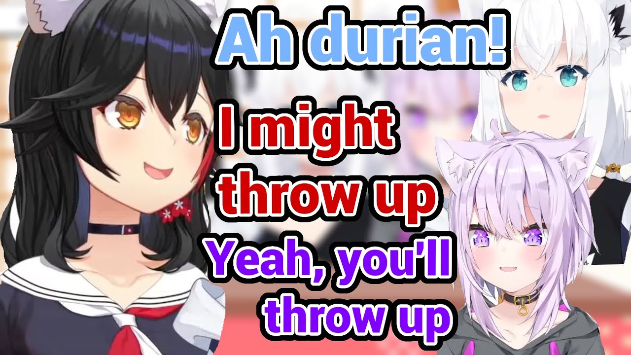 Fubuki Okayu Mio on What Food Have They Never Tried Before and Then Durian Comes in