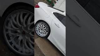 22 merceli m11 white & chrome on chevy Malibu custom rims tires ulohos Indianapolis 2019 Chevy Malibu On 22s