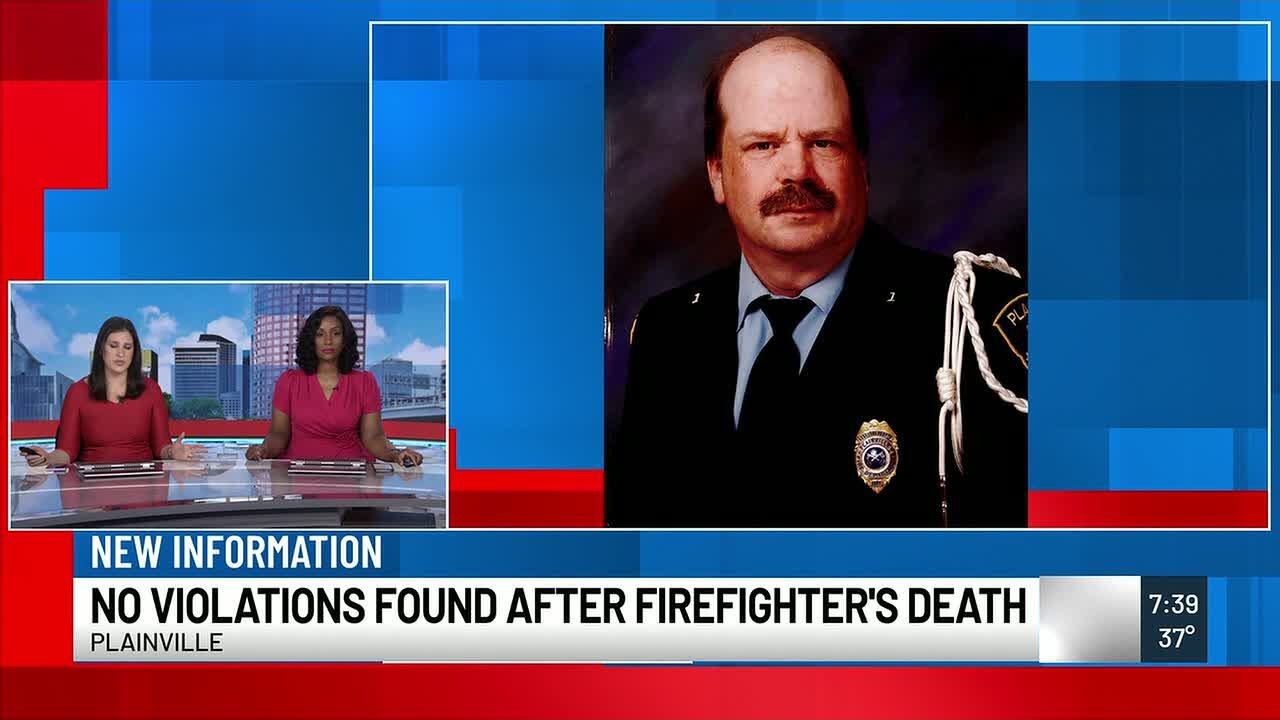 New report finds Plainville firefighter died after being pinned by hose, valve falling on his hea...