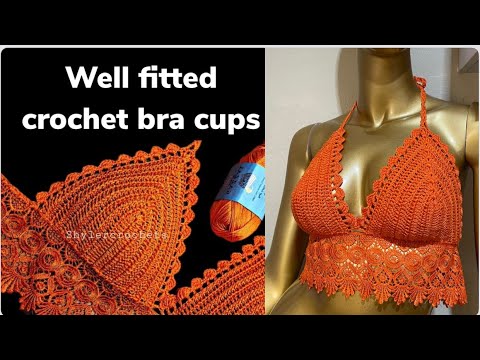 Crochet bra cup / fitted bra cup for all sizes 