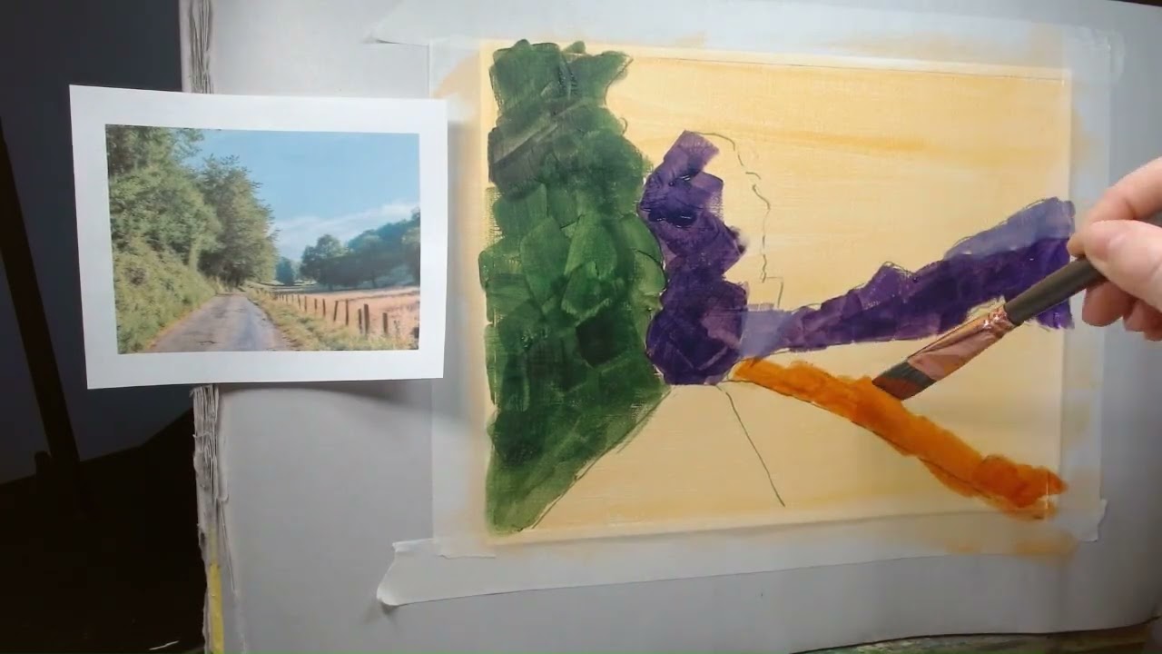 Blocking color with acrylics