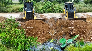 Nicly Start Over Project! Large​ Land Size Long Was Deleting With Trucks Dumper5T & Dozer Erase!