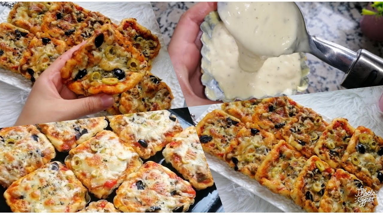 بيتزا سائلة بدون دلك ولا عجن!!سريعة جدا في التحضير بحشوة جد لذيذة من اروع ما يمكن تذوقه