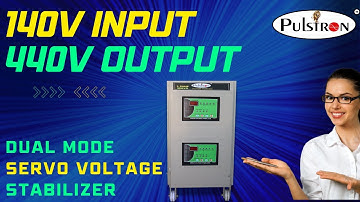 PULSTRON  (140V/300V) Input &  (220V/440V) Output  Double/Single Phase Servo Voltage Stabilizer