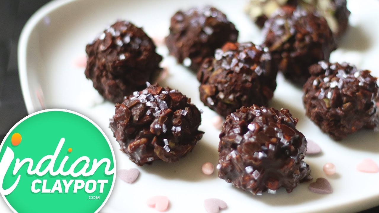 Easy Dark Chocolate Nut Balls Recipe The Indian Claypot YouTube