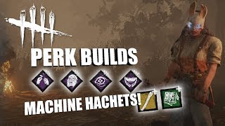 MACHINE HATCHETS! | Dead By Daylight THE HUNTRESS PERK BUILDS