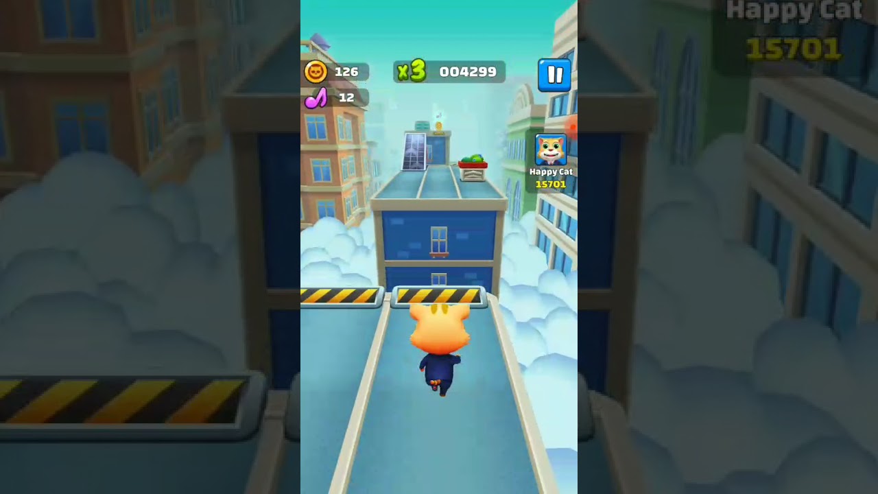 Cat runner game play in next level 