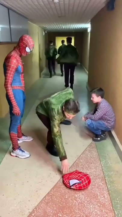 Spiderman saved the boy😭  ❤️ #shorts