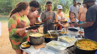 Jamaican Cooking Show Real Country Living Outdoor Cooking 🇺🇸&🇯🇲 Link up MUST WATCH!
