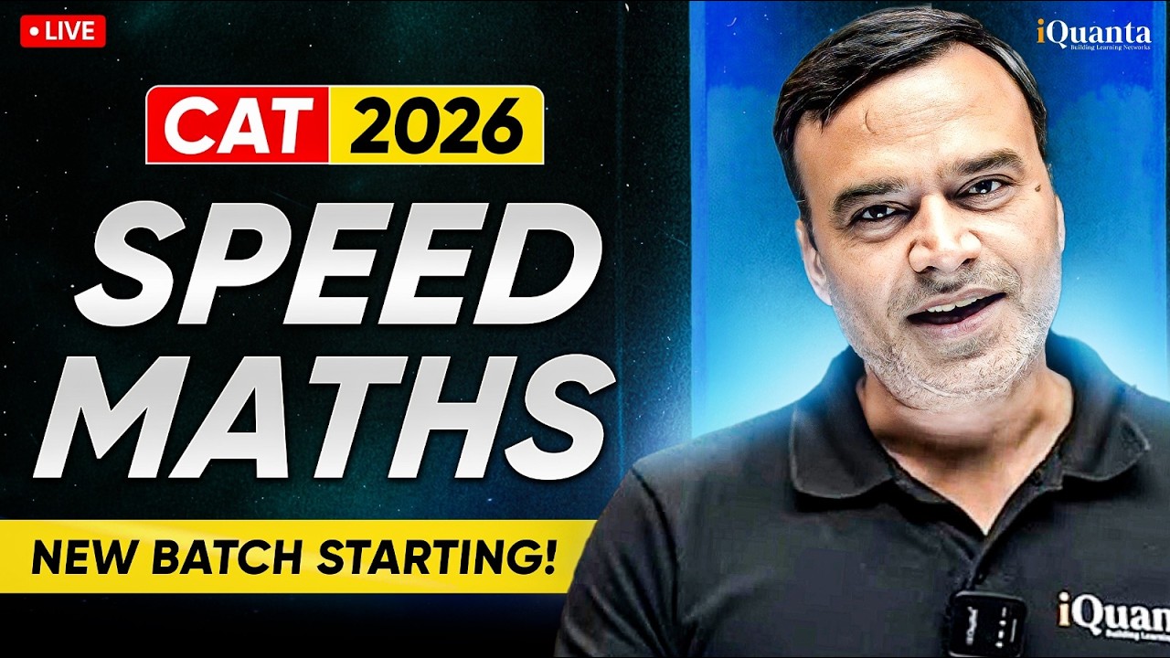 CAT 2026 April Batch | Speed Maths Basics | Quants | iQuanta - YouTube