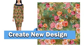 Create Perfect Allover New Design || Digital Printing Design| Textile Design | Fresh New Designer