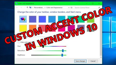 Create Custom Accent Color for Start Menu and Taskbar in Windows 10