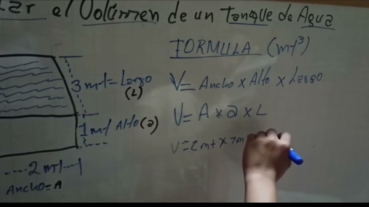 Calcular el volumen de un Tanque de agua - YouTube