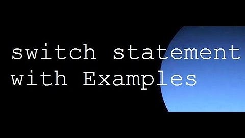 C Tutorial  Switch Statement