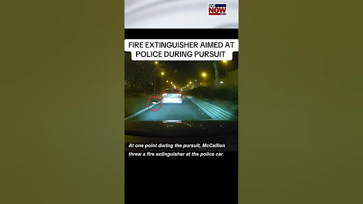 WATCH: Fire extinguisher aimed at police during pursuit. 📸: West Midland Police via Storyful
