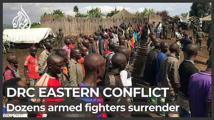 DR Congo eastern conflict: Dozens of militia fighters surrender
