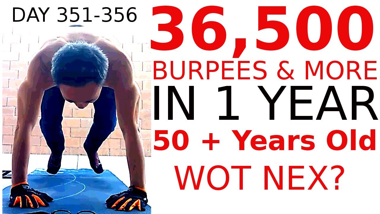 1 year Burpee Challenge finished. at least 100 Burpees a day for 365