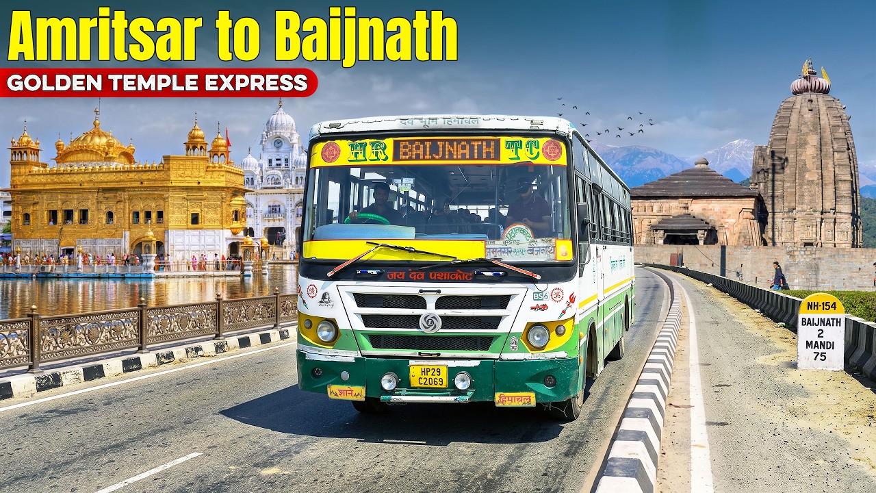 AMRITSAR to BAIJNATH by HRTC Bus | Punjab to Himachal | Himbus