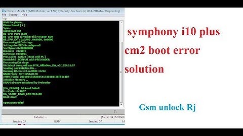 symphony i10 plus cm2 boot error solution