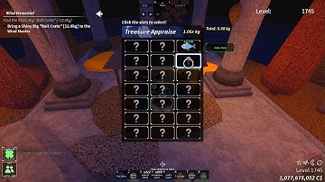 Roblox fisch treasure appraising shiny bait crate for wind elemental rod and giving it to him