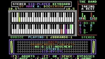 Commodore 64 SIDplay Music: Syl: Bach Brandenburg Concerto #6