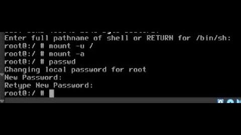 FreeBSD: How to recover you root password or your user password?