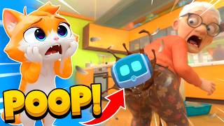 GRANNY'S BUTT Swallowed BEBOP... in I AM CAT VR!