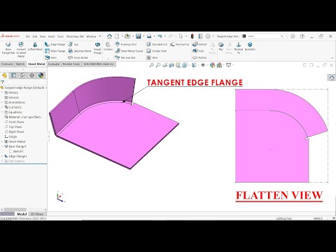 Solidworks Sheet Metal Tangent Edge Flange