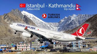 Flying from Istanbul Airport to Kathmandu Nepal | Turkish Airlines | Airbus A330 | TK726