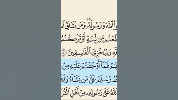‏سورة الحشر من (٤) إلى￼ (٦)