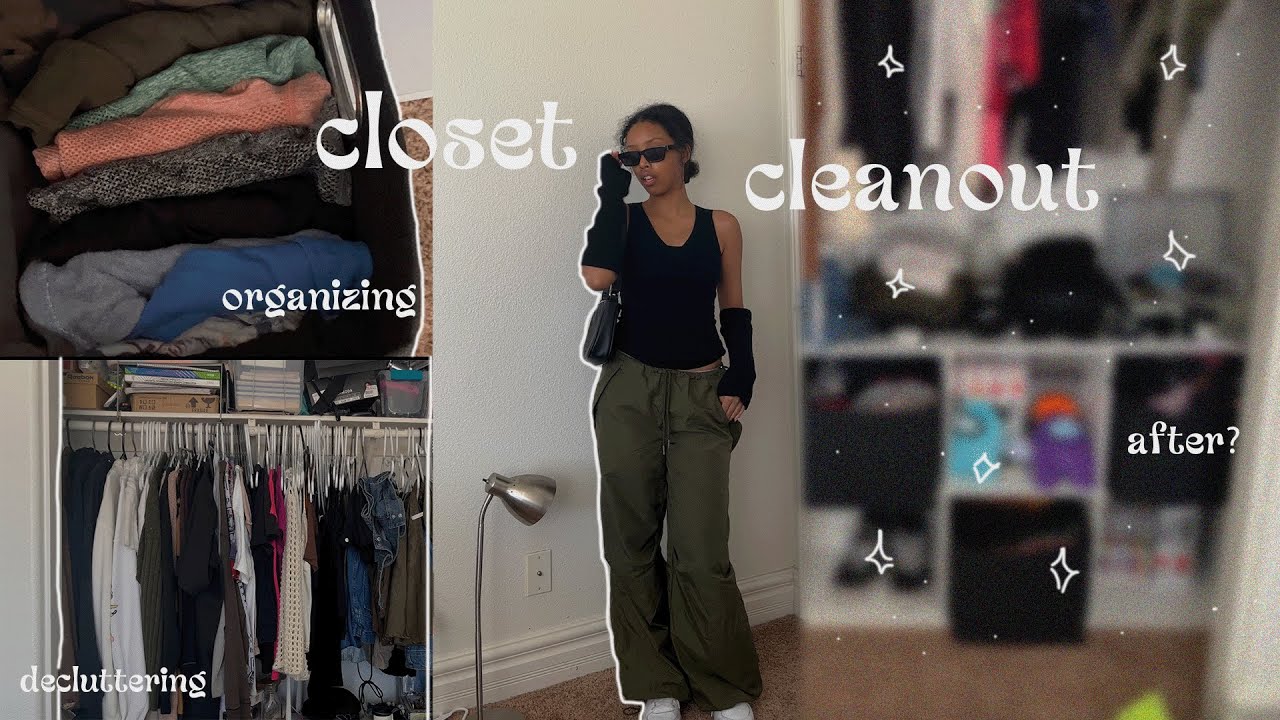 extreme closet cleanout | organizing, new wardrobe, decluttering - YouTube