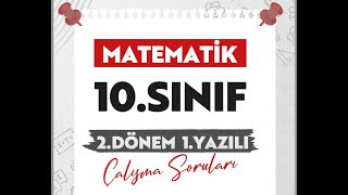 10Sinif 2Dönem 1Yazili Çalişma Sorulari