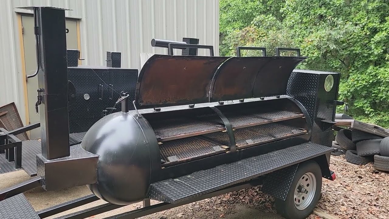 Meat Church Offset Trailer Smoker by Mill Scale walk around & tour