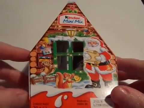 Kinder Mini Mix Surprise Eggs New Special Edition Santa Claus Christmas Toys ASMR Unboxing Chocolate