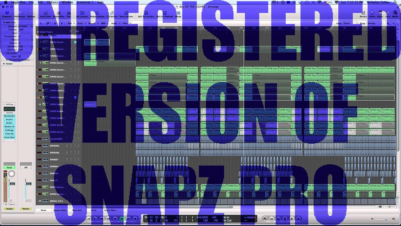 All of The Lights Kanye West instrumental Logic Pro YouTube