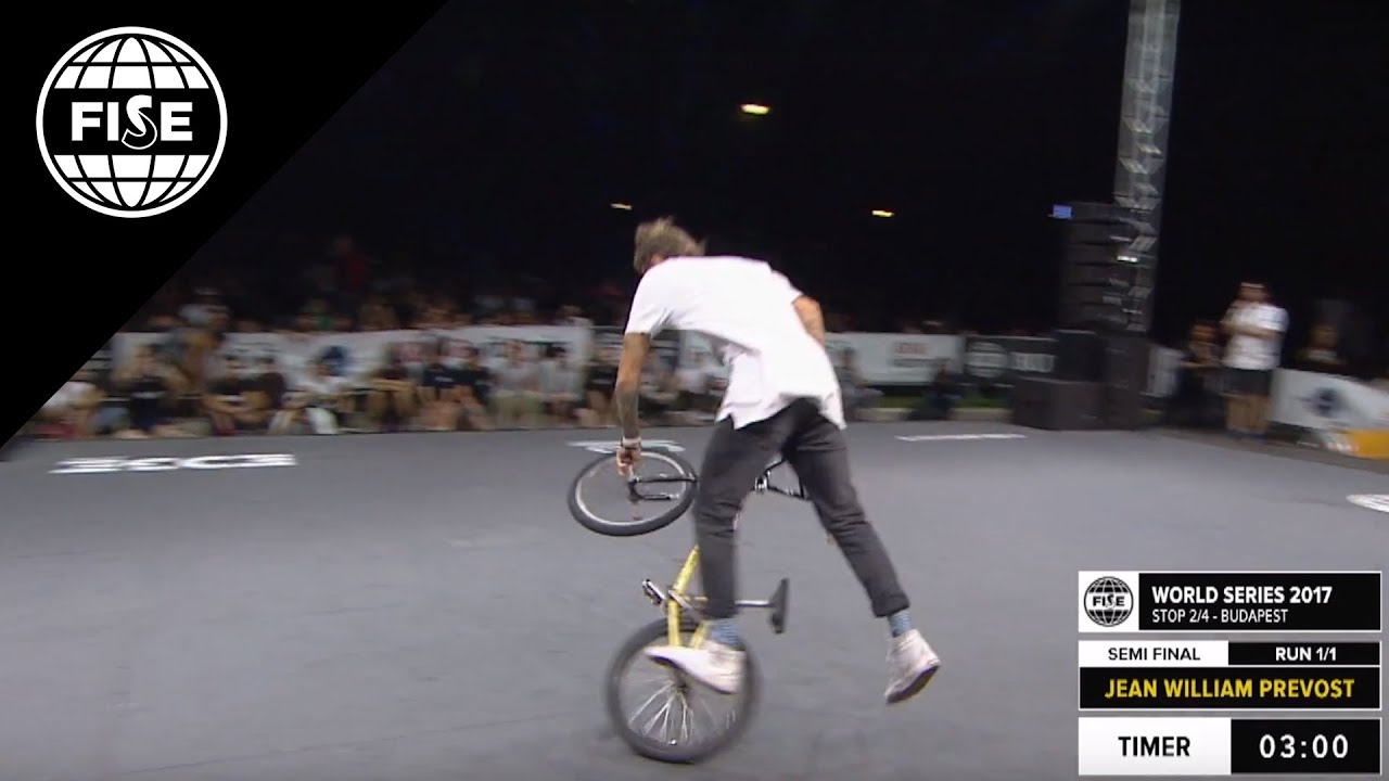 Jean William Prevost - 1st Semi Final BMX FLAT - FISE BUDAPEST 2017