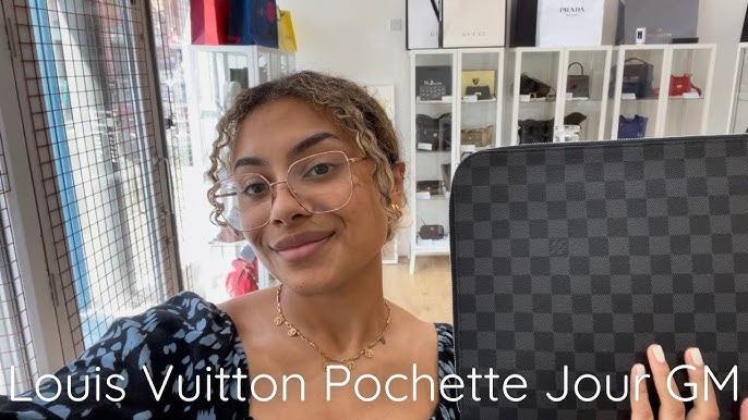 Louis Vuitton Pochette Jour Damier Cobalt Camouflage GM Bordeaux in Coated  Canvas with Silver-tone - GB