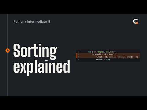 Python Sorting Algorithms Explained: Bubble, Merge, sorted() (Intermediate #11)