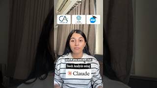 Stock Analysis using Claude #claudeai #claude #claudecode #ai #charteredaccountant #finance