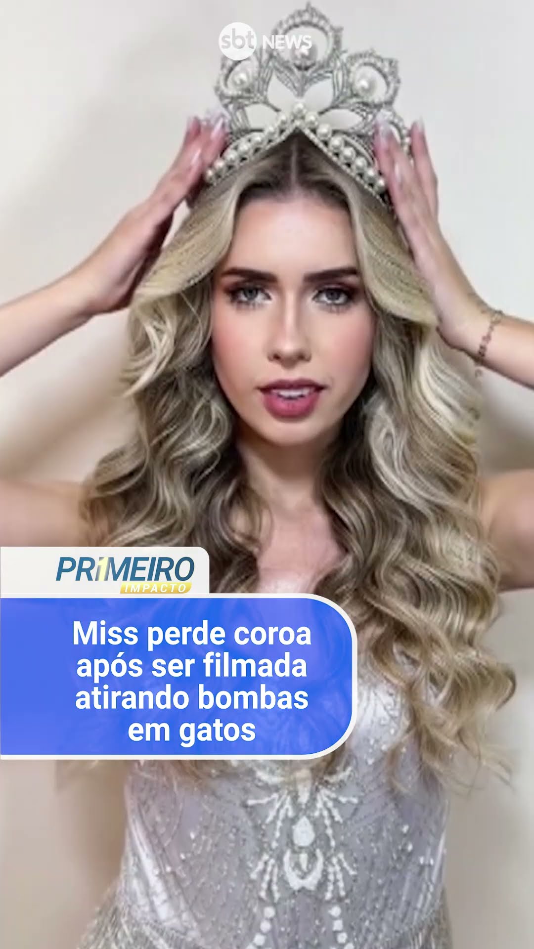 Miss perde coroa após ser filmada atirando bombas em gatos