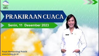 Prakiraan Cuaca Esok Hari, Senin, 11 Desember 2023.