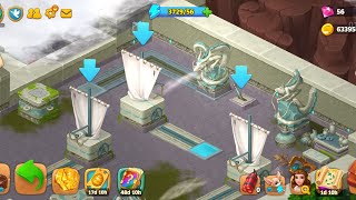 Island Hoppers  Xp lvl 55 Chapter 4 City of Stars Use Wind to move ships to buttons Puzzle gameplay  screenshot 3