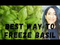 How to freeze basil for later use